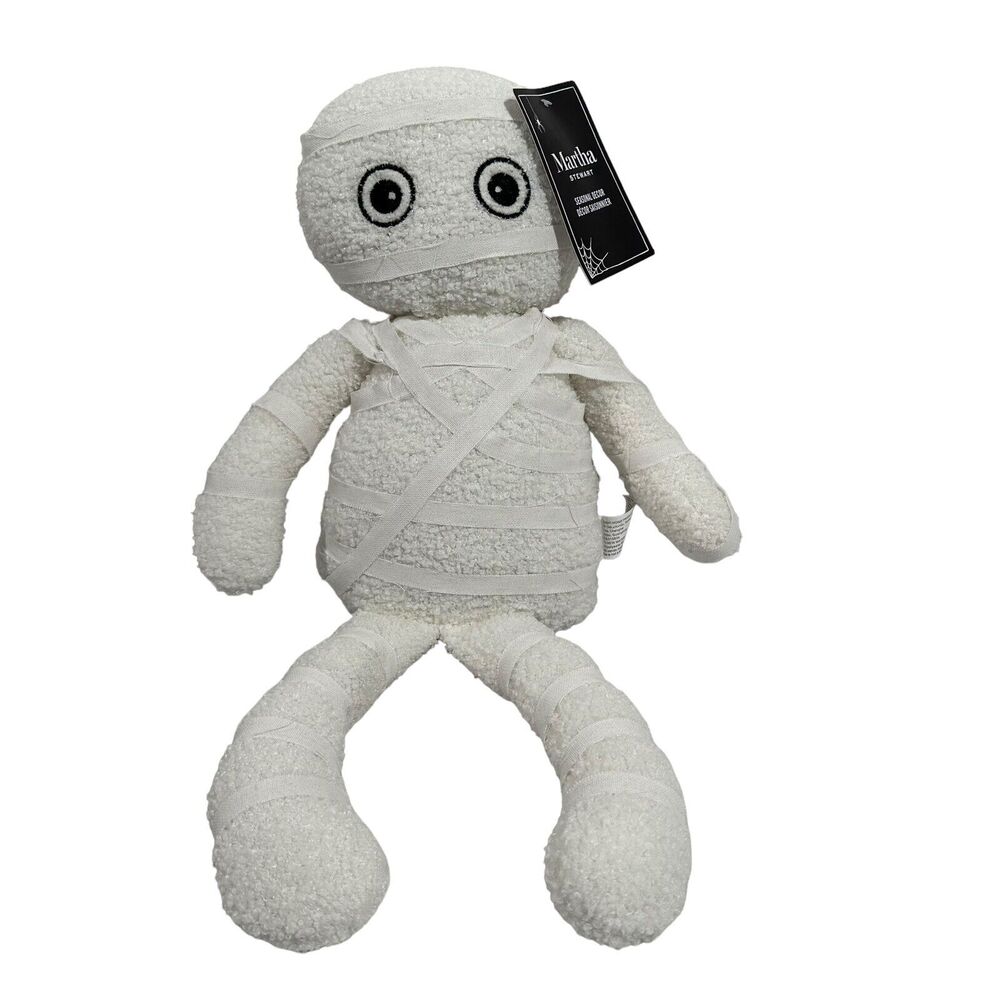 Martha Stewart Home Goods Weighted Spooky Mummy Plush 2024 Halloween Decor NWT